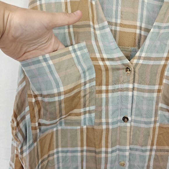 Show Me Your MuMu Leo Button Down Tunic in Georgetown Midi Dress Women's - Picture 14 of 16